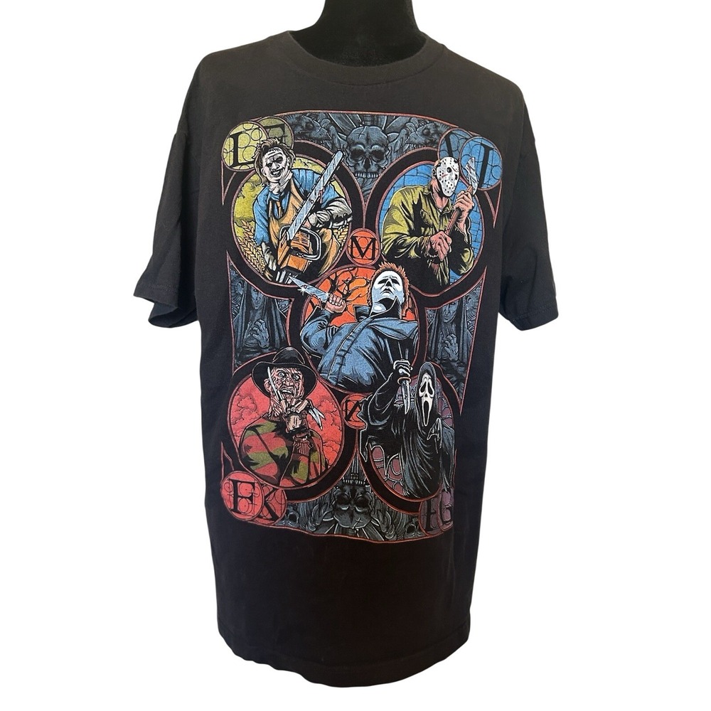 Horror Movie Graphic Tee Black  American Apparel Halloween Size Large